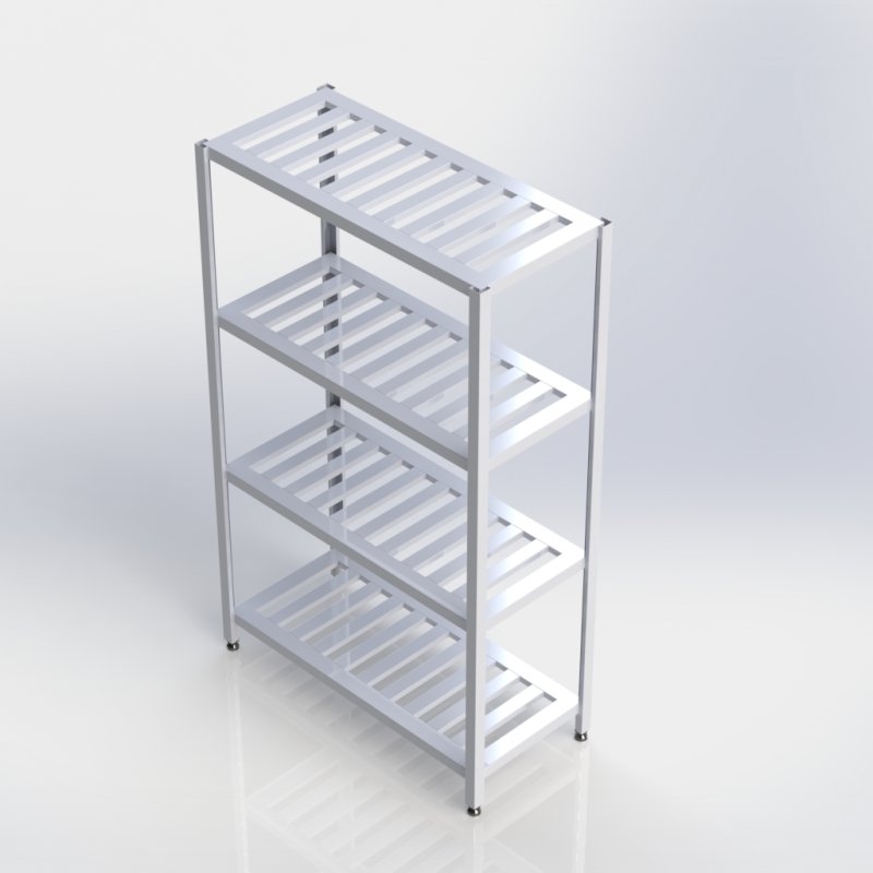 4 TIER SLATTED RACK 1105 - STAINLESS STEEL RACKS Kenya